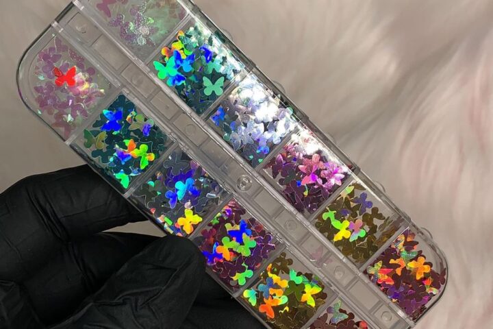 Holographic Butterfly Nail Sequins — Spring Nail Accents