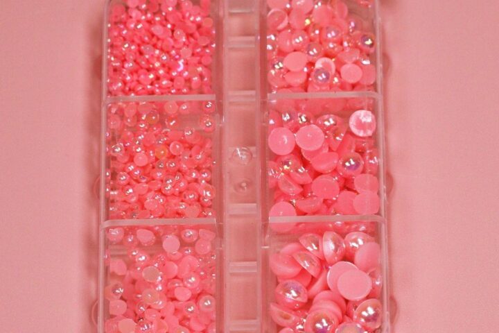 Light Pink Pearl Nail Beads for Dimensional Manicures